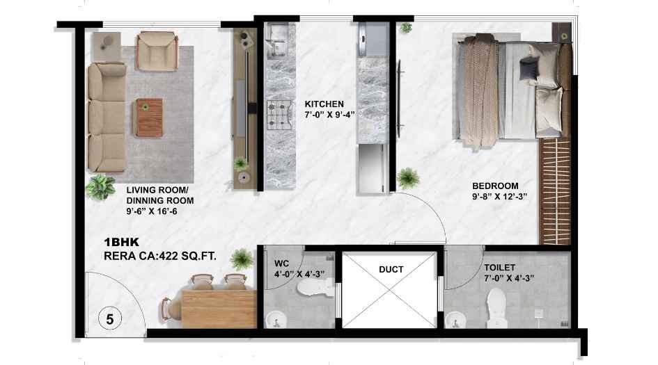 Sayba-Tulip-Floor-Plan-1-BHK